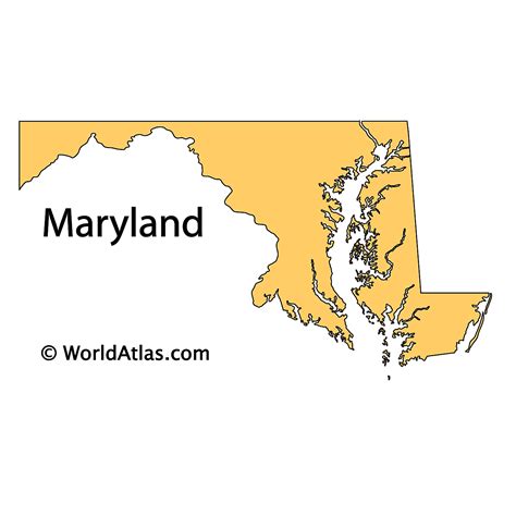 maryland map outline